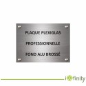 Plaque gravée au laser en aluminium brossé