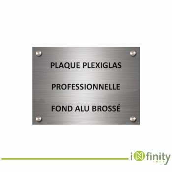 Plaque gravée au laser en aluminium brossé