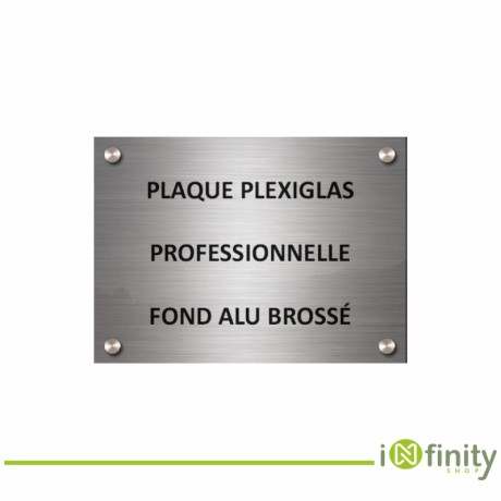 Plaque gravée au laser en aluminium brossé