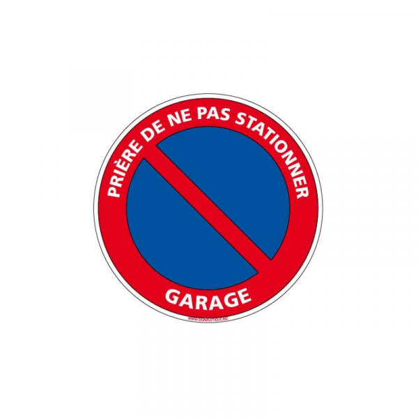 Panneau stationnement interdit en PVC. Utilisation extérieure.