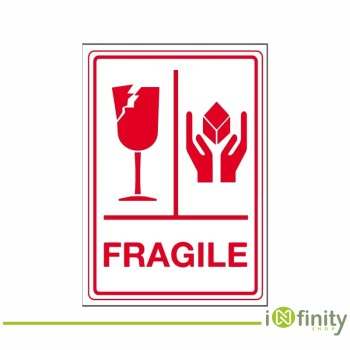 Etiquette fragile colis