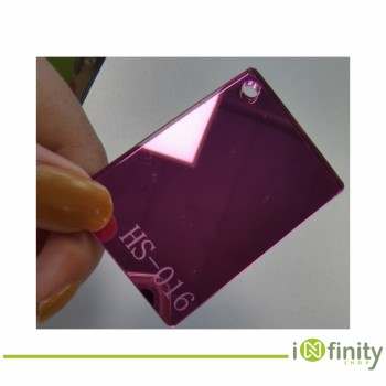 Plexiglass mauve miroir...