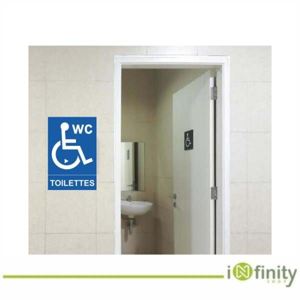 Panneau toilettes handicapés