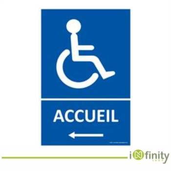 Panneau accès handicapés à...