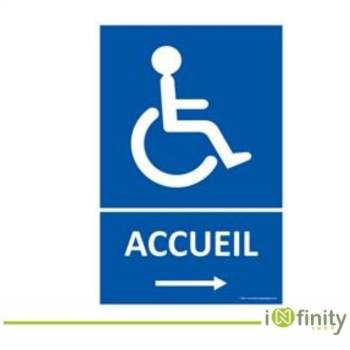 Panneau accès handicapés à...
