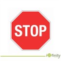 Panneau stop octogonal rouge INFINITY DESIGN