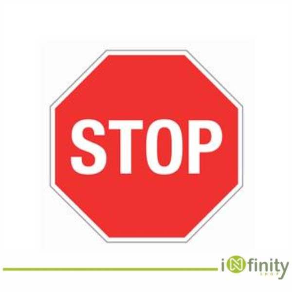 Panneau stop octogonal rouge INFINITY DESIGN Panneau stop octogonal rouge INFINITY DESIGN