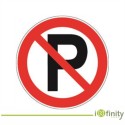 Panneau d'interdiction de stationner plexiglas INFINITY