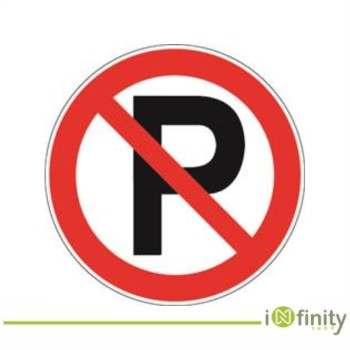 Panneau d'interdiction de stationner plexiglas INFINITY
