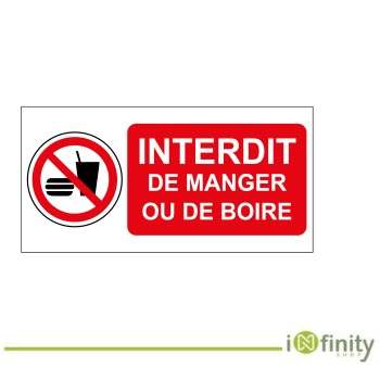 Panneau interdit de manger...