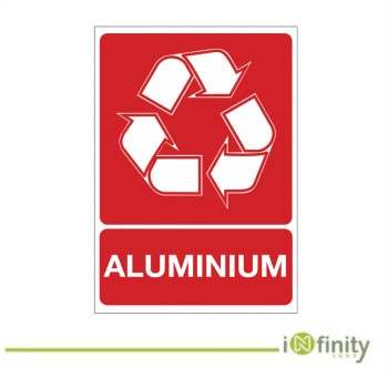 Panneau en aluminium recyclable avec logo infinity