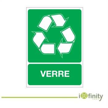 Logo de recyclage vert avec INFINITY DESIGN