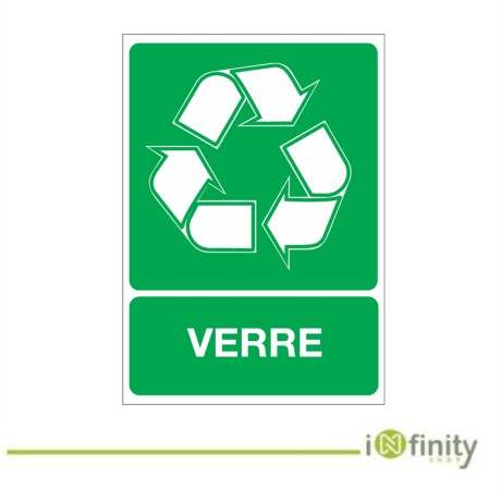 Logo de recyclage vert avec INFINITY DESIGN
