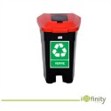 Bac de recyclage en verre avec signalisation