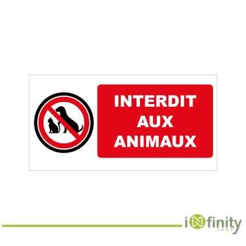 Panneau interdit aux animaux