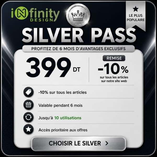 Offre d'abonnement de conception Silver Pass