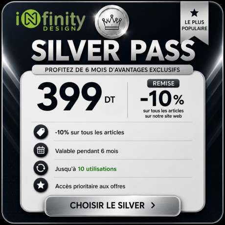 Offre d'abonnement de conception Silver Pass