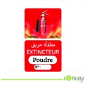 Panneau de signalisation extincteur rouge