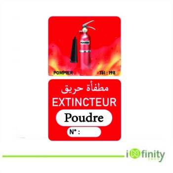 Panneau de signalisation extincteur rouge